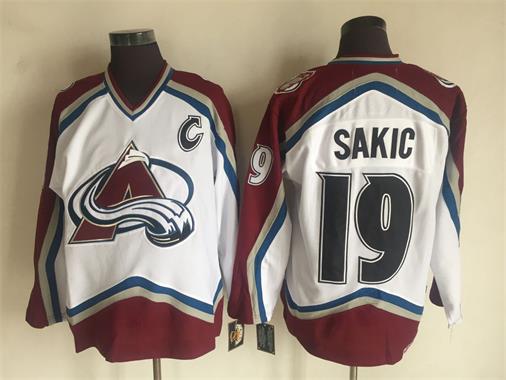 Avalanche 19 Joe Sakic White CCM Throwback Jersey,We sell and wholesale Avalanche 19 Joe Sakic White CCM Throwback Jersey on line form chian!